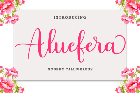 Aluefera Script: Elevating Your Editorial Design with a Chic Font