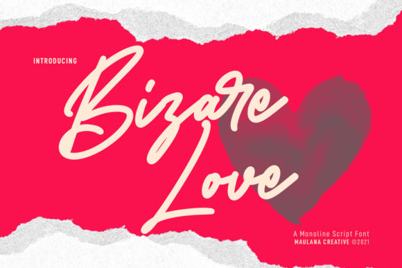 Bizare Love Monoline Script Font Review