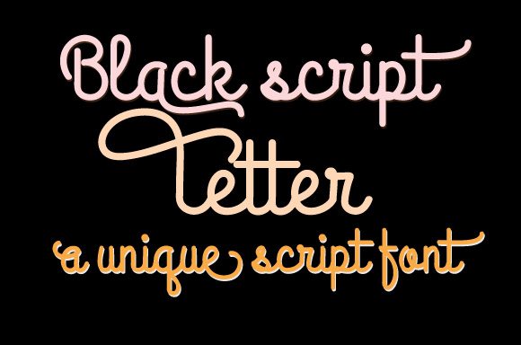 Black Script Letter: A Delicate and Elegant Handwritten Font