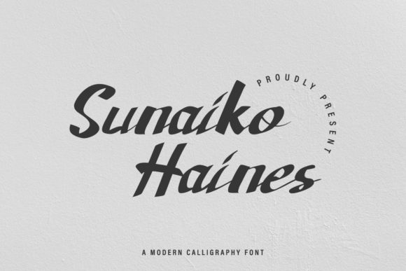 Elegant Handwritten Font: Sunaiko Haines