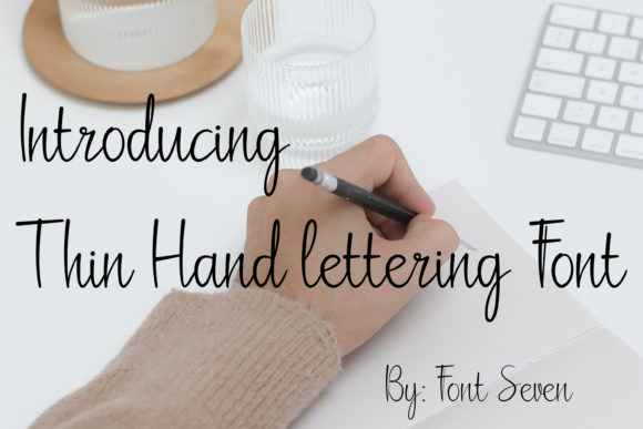 Enhance Your Brand with Thin Hand-lettering Script