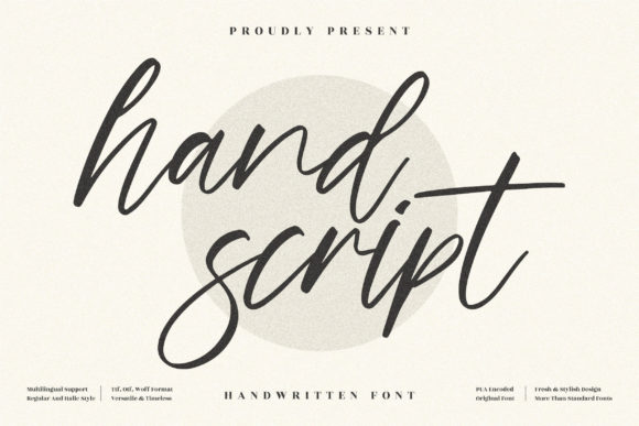 Hand Script: A Delicate Typeface for Elegant Web Design