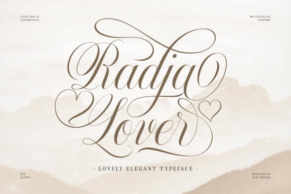 Radja Lover Script: A Font for Elegant Branding